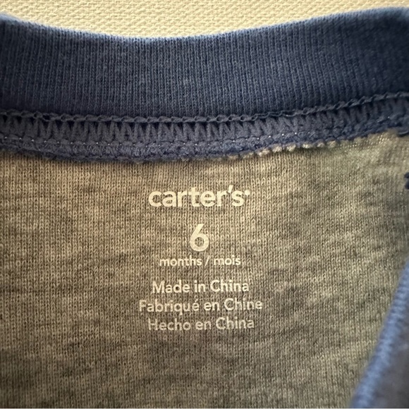 Carter’s 6 Months Baby Boy 2-pk Rompers Whale Spring Summer - Picture 4 of 4